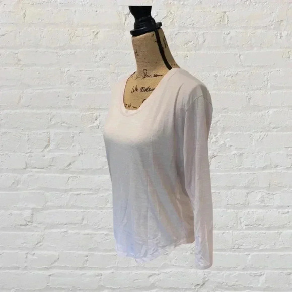 Athleta Pink and White Striped Long Sleeve - Picture 2 of 5